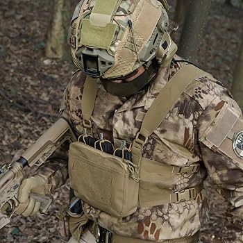 個人装備 Chest Rig Pouch for Vest Carrier Buckle Up Recce/Sniper Chest Rig - Olive [8FIELDS